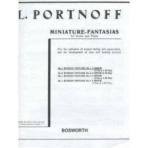 Portnoff, Leo - Russian Fantasia No 1 in A Minor - Violin and Piano - Bosworth