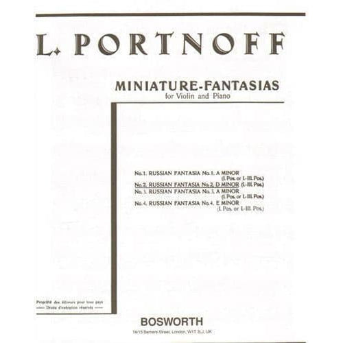 Portnoff, Leo - Russian Fantasia No 2 in D Minor - Violin and Piano - Bosworth