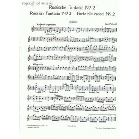 Portnoff, Leo - Russian Fantasia No 2 in D Minor - Violin and Piano - Bosworth