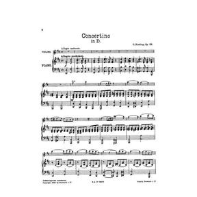 Rieding, Oskar - Concertino in D Major for Violin and Piano, Op 25 - Violin and Piano - Bosworth
