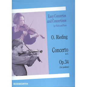 Rieding, Oskar - Violin Concerto in G Major, Op 34 - Violin and Piano - Bosworth