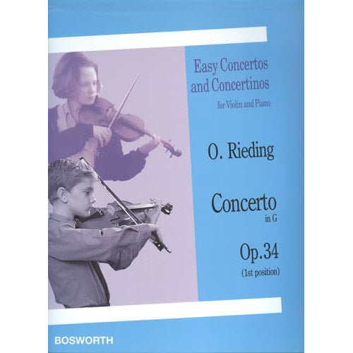 Rieding, Oskar - Violin Concerto in G Major, Op 34 - Violin and Piano - Bosworth