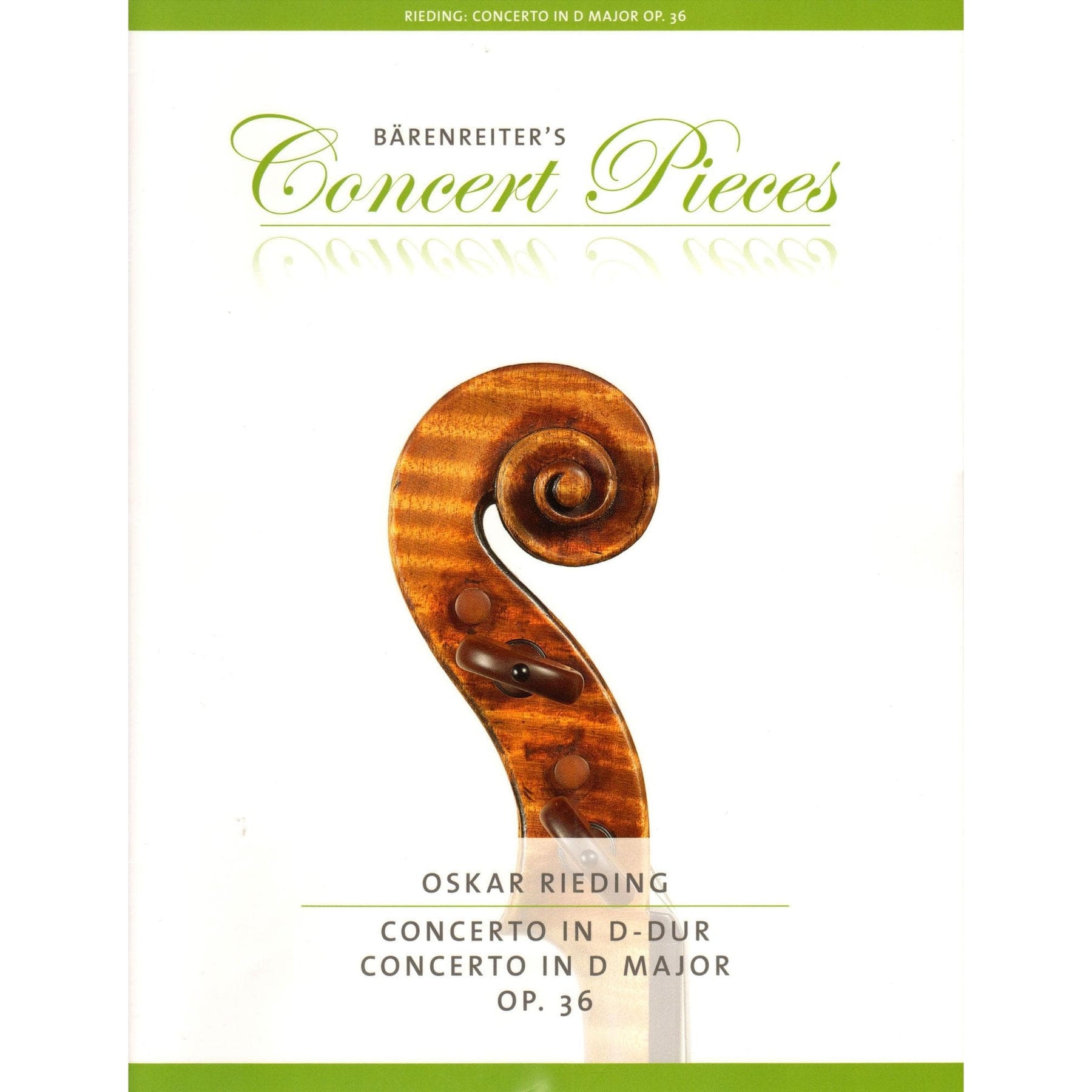 Rieding, Oskar - Violin Concerto in D Major, Op 36 - Violin and Piano - Barenreiter
