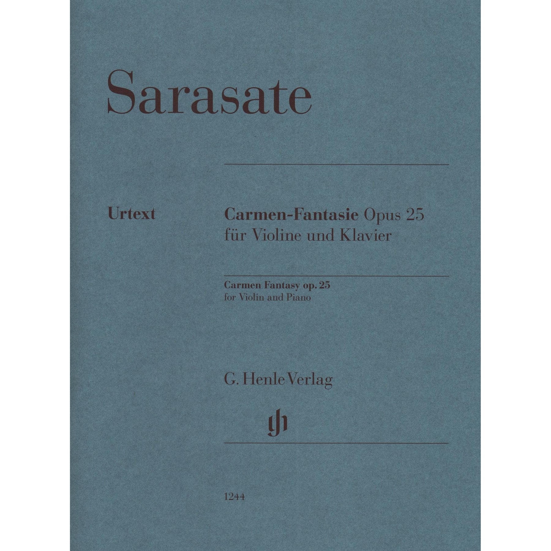 Sarasate, Pablo - Carmen Fantasy, Op. 25 - Violin and Piano - edited by Peter Jost - G Henle Verlag URTEXT