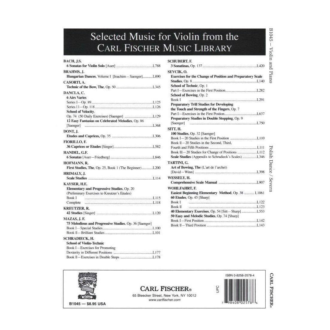 Severn, Edmund - Polish Dance Violin and Piano Published by Carl Fischer