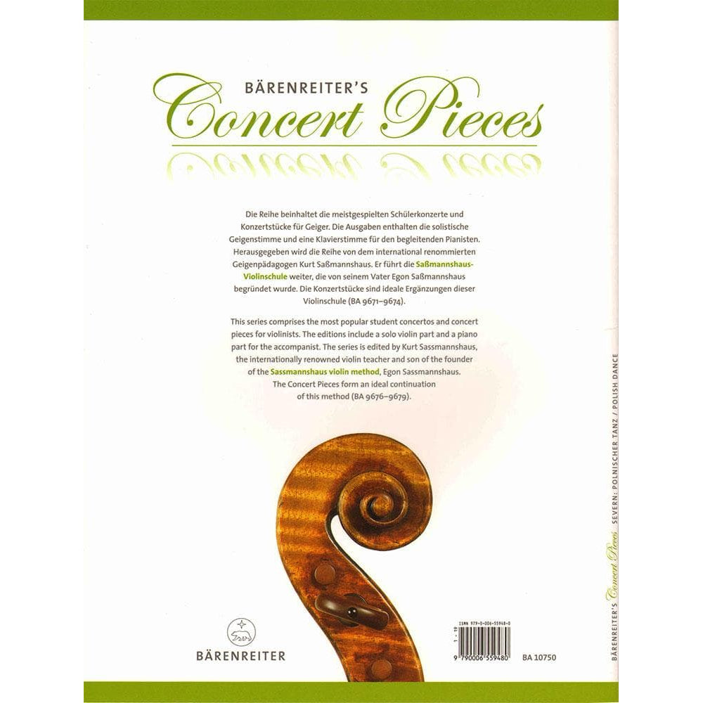 Severn, Edmund – Polish Dance - for Violin and Piano - edited by Christoph Sassmannshaus - Bärenreiter