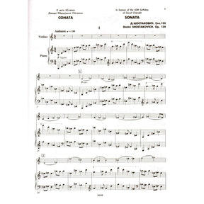 Shostakovich, Dmitri - Sonata Op 134 For Violin and Piano Published by DSCH