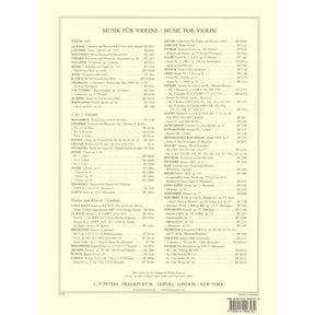 Spohr, Louis - Concerto No 2 In D Minor, Op 2 For Violin and Piano Peters Edition