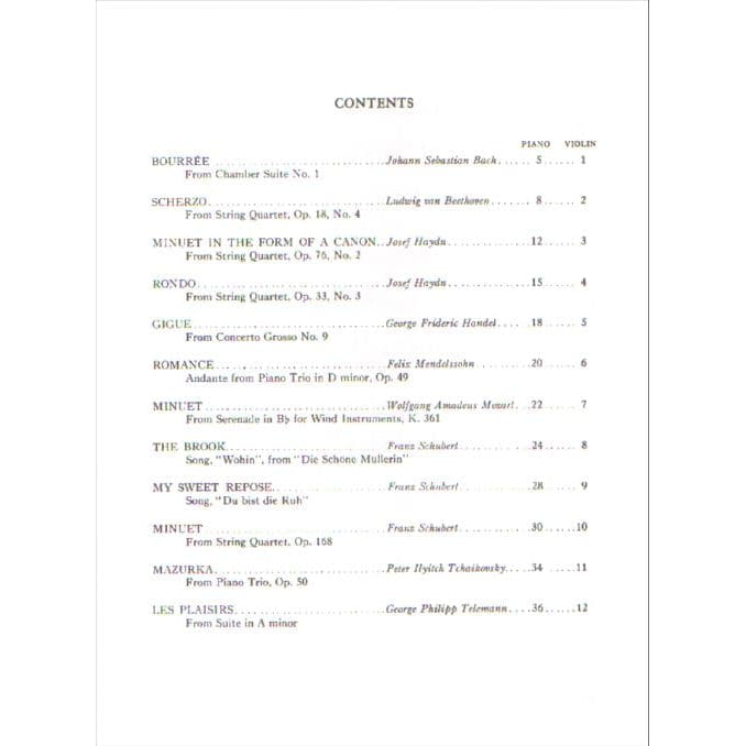 Masterworks for the Young Violinist with Piano Accompaniment - arranged by Samuel Applebaum and Eric Steiner - Schirmer Edition