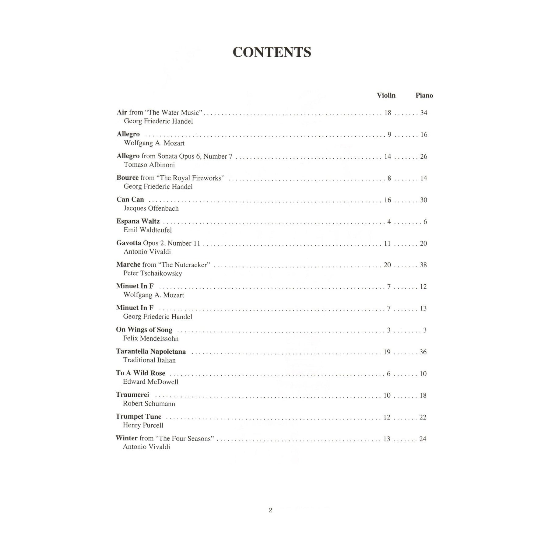 Solo Pieces For The Intermediate Violinist - Violin and Piano - arranged by Craig Duncan - Mel Bay Publications
