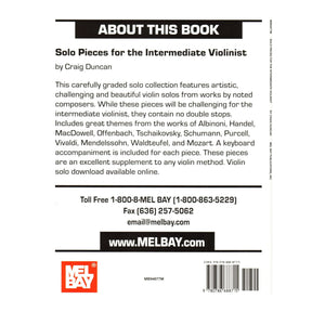 Solo Pieces For The Intermediate Violinist - Violin and Piano - arranged by Craig Duncan - Mel Bay Publications