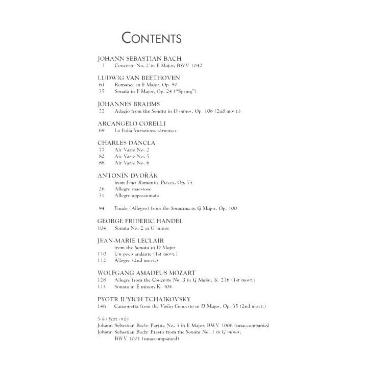 Violin Classics: 19 Pieces by 10 Composers (Intermediate to Advanced) - Violin and Piano - Schirmer