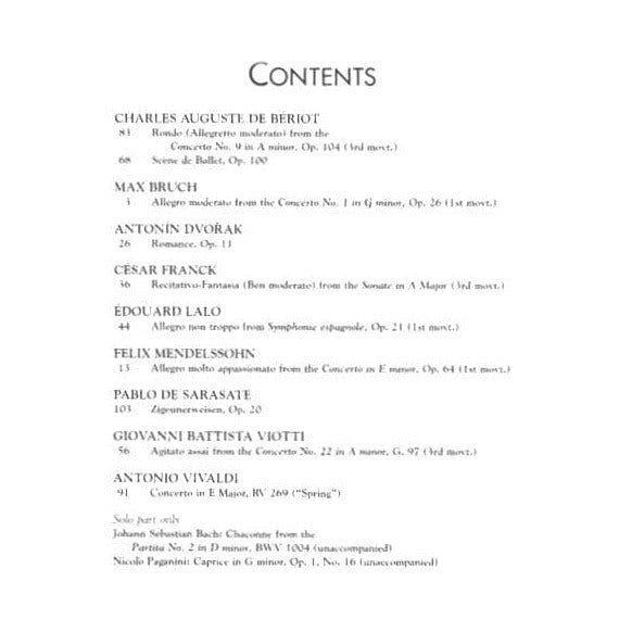 Violin Classics: 12 Pieces by 11 Composers (Advanced Level) - Violin and Piano - Schirmer