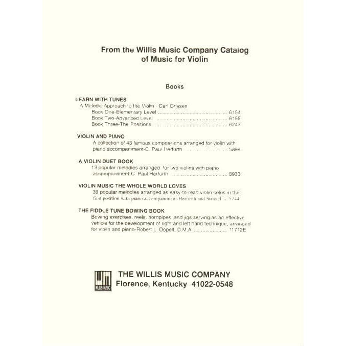 Herfurth, C Paul - Violin and Piano: A collection of 43 famous compositions arranged for violin and piano - arranged by C Paul Herfurth - Willis Music