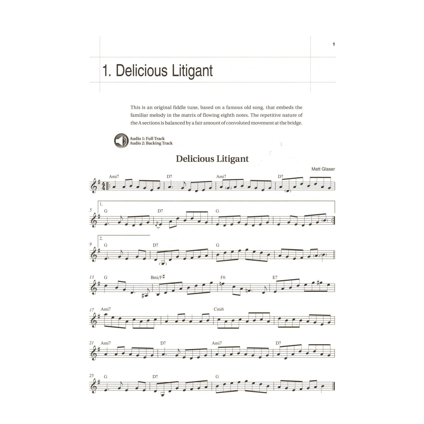 Fiddle Tunes on Jazz Changes - by Matt Glaser - for Violin with Audio Accompaniment Access - Berklee Press