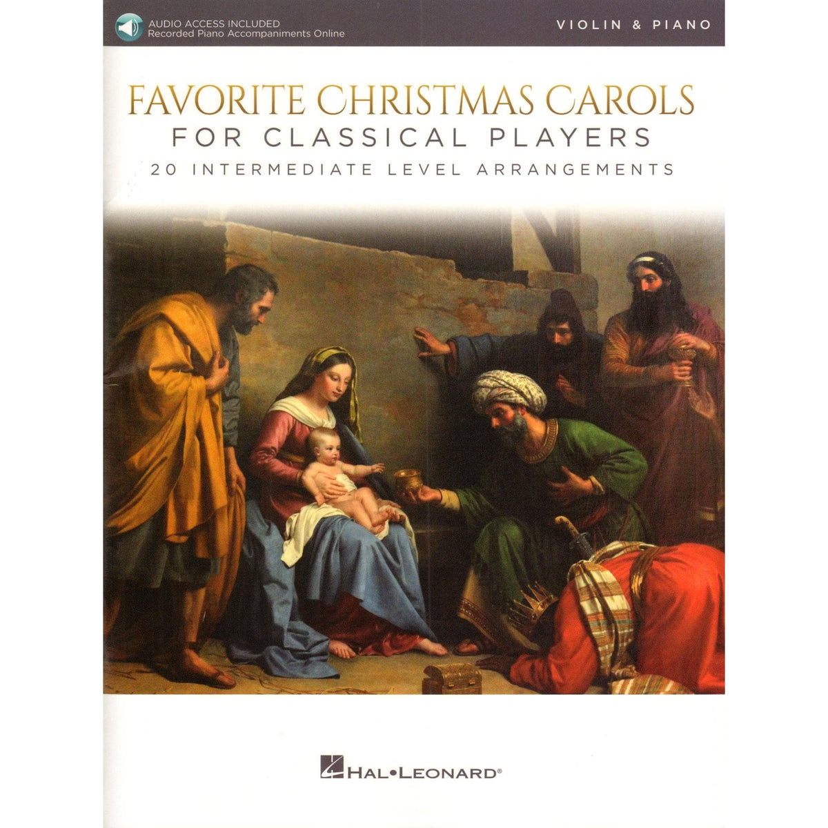 Favorite Christmas Carols - Violin and Piano - Book/Online Audio - Hal Leonard Edition