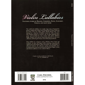 Violin Lullabies - 27 Pieces for Violin and Piano (online PDF and Audio included) - edited by Rachel Barton Pine - Carl Fischer Publication