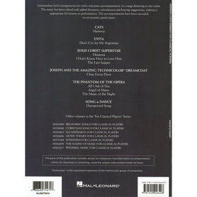 Andrew Lloyd Webber for Classical Players - Violin and Piano - with Online Audio Accompaniment/Sheet Music - Hal Leonard