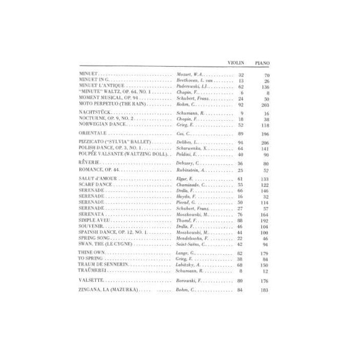 Violin Pieces the Whole World Plays - Violin and Piano - edited by Albert E Wier - Embassy Music