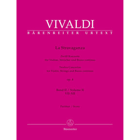 Vivaldi, Antonio - La Stravaganza Vol 2, 7-12 - Op 4 - for Violin and Piano - Barenreiter URTEXT