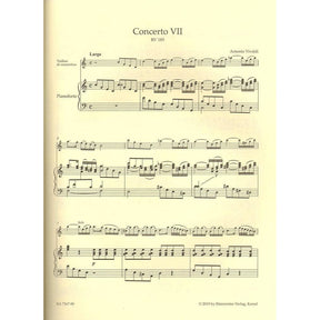Vivaldi, Antonio - La Stravaganza Vol 2, 7-12 - Op 4 - for Violin and Piano - Barenreiter URTEXT