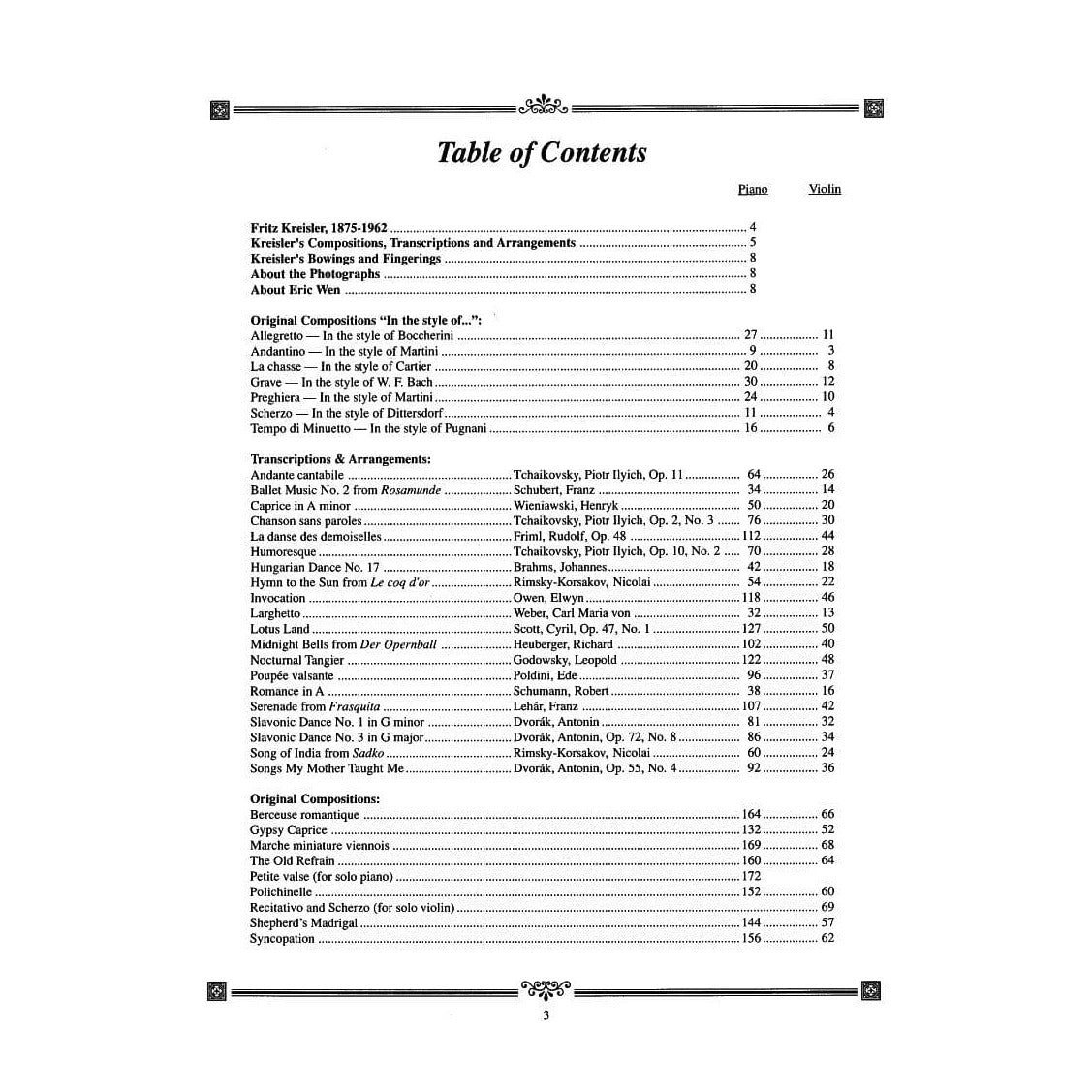 The Fritz Kreisler Collection, Volume 2 - Violin and Piano - edited by Eric Wen - Carl Fischer