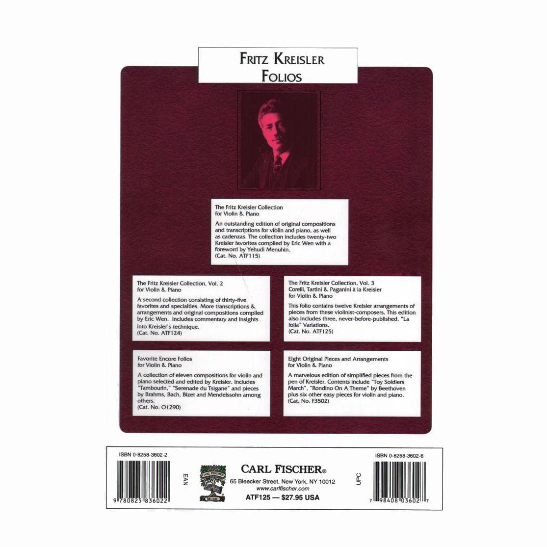 The Fritz Kreisler Collection, Volume 3 - Violin and Piano - edited by Eric Wen - Carl Fischer Edition