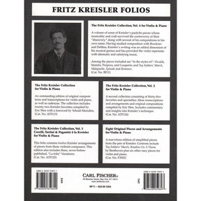 The Fritz Kreisler Collection, Volume 4 - Violin and Piano - edited by Eric Wen - Carl Fischer Edition
