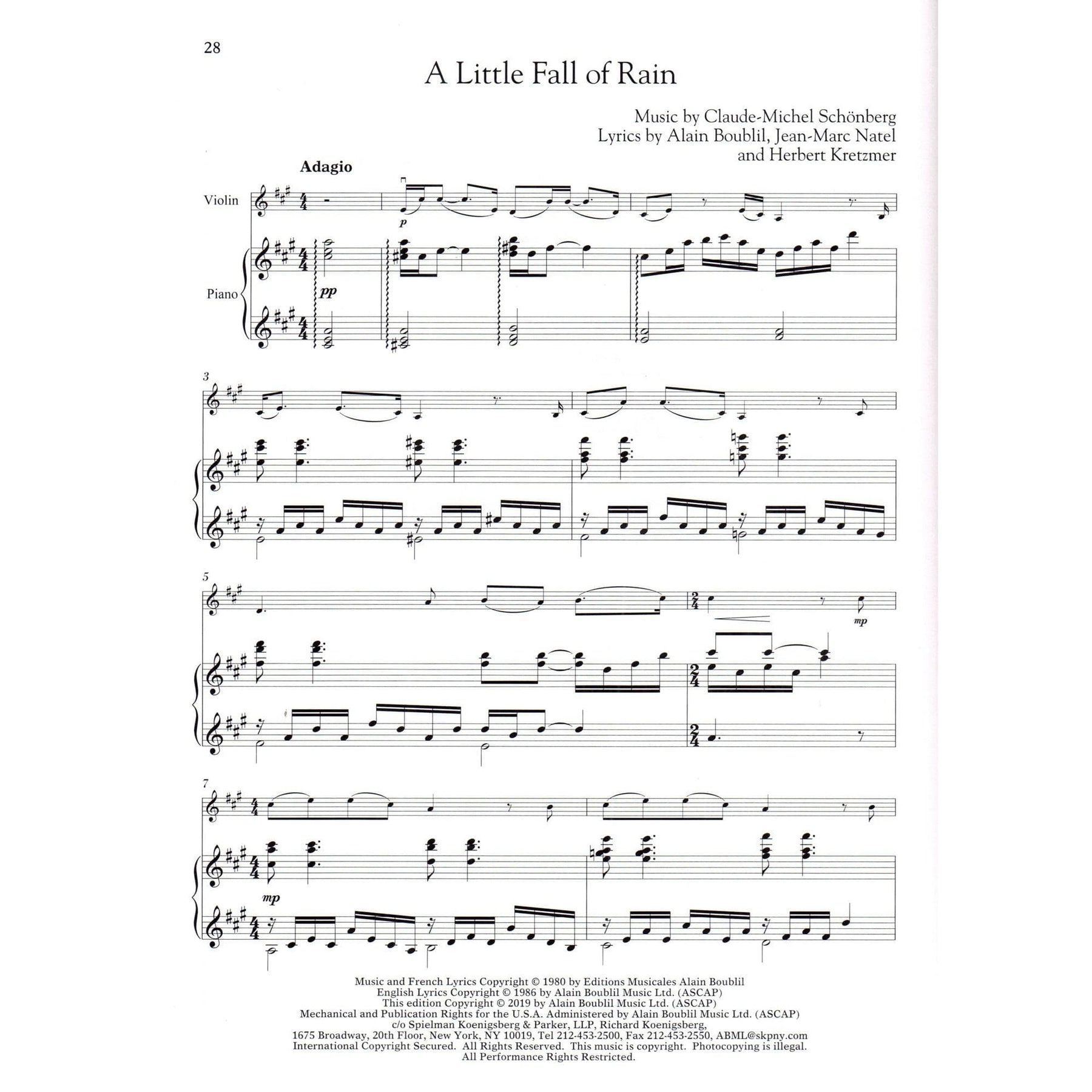 Les Miserables for Classical Players - Violin and Piano - with Online Audio Accompaniment/Sheet Music - Hal Leonard