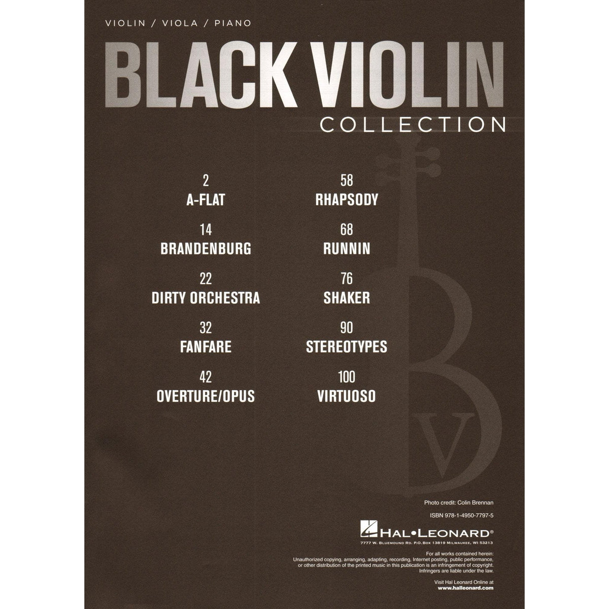 Black Violin Collection - 10 Original Works - for Violin, Viola, and Piano - Hal Leonard Publications