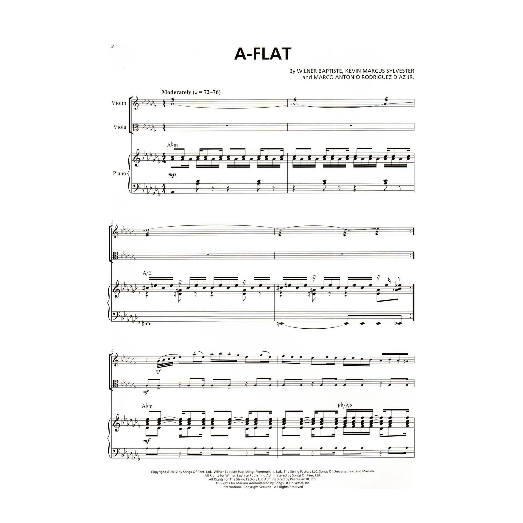 Black Violin Collection - 10 Original Works - for Violin, Viola, and Piano - Hal Leonard Publications