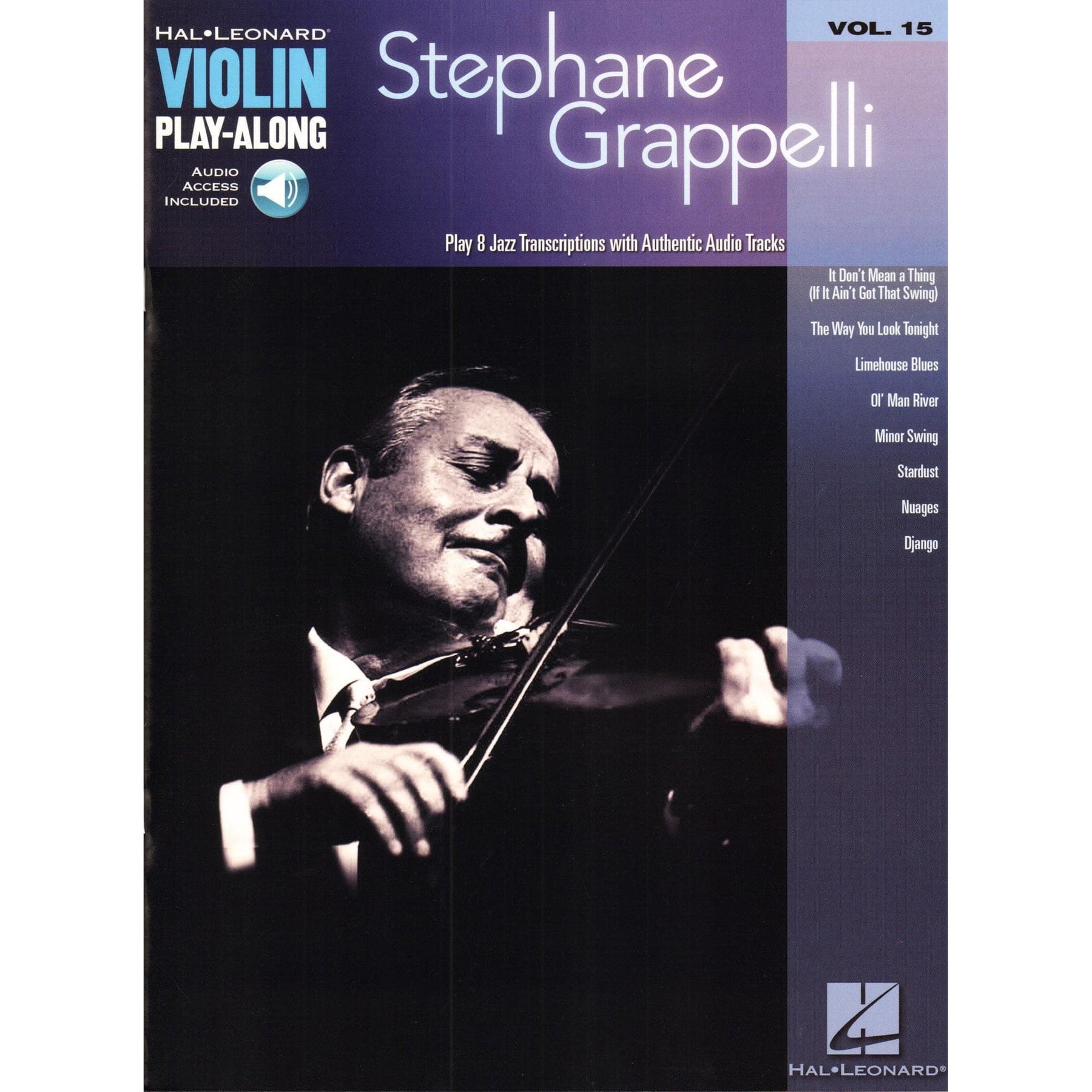 Stephane Grappelli - Violin Play-Along Volume 15: 8 Jazz Transcriptions - for Violin with Audio Accompaniment - Hal Leonard
