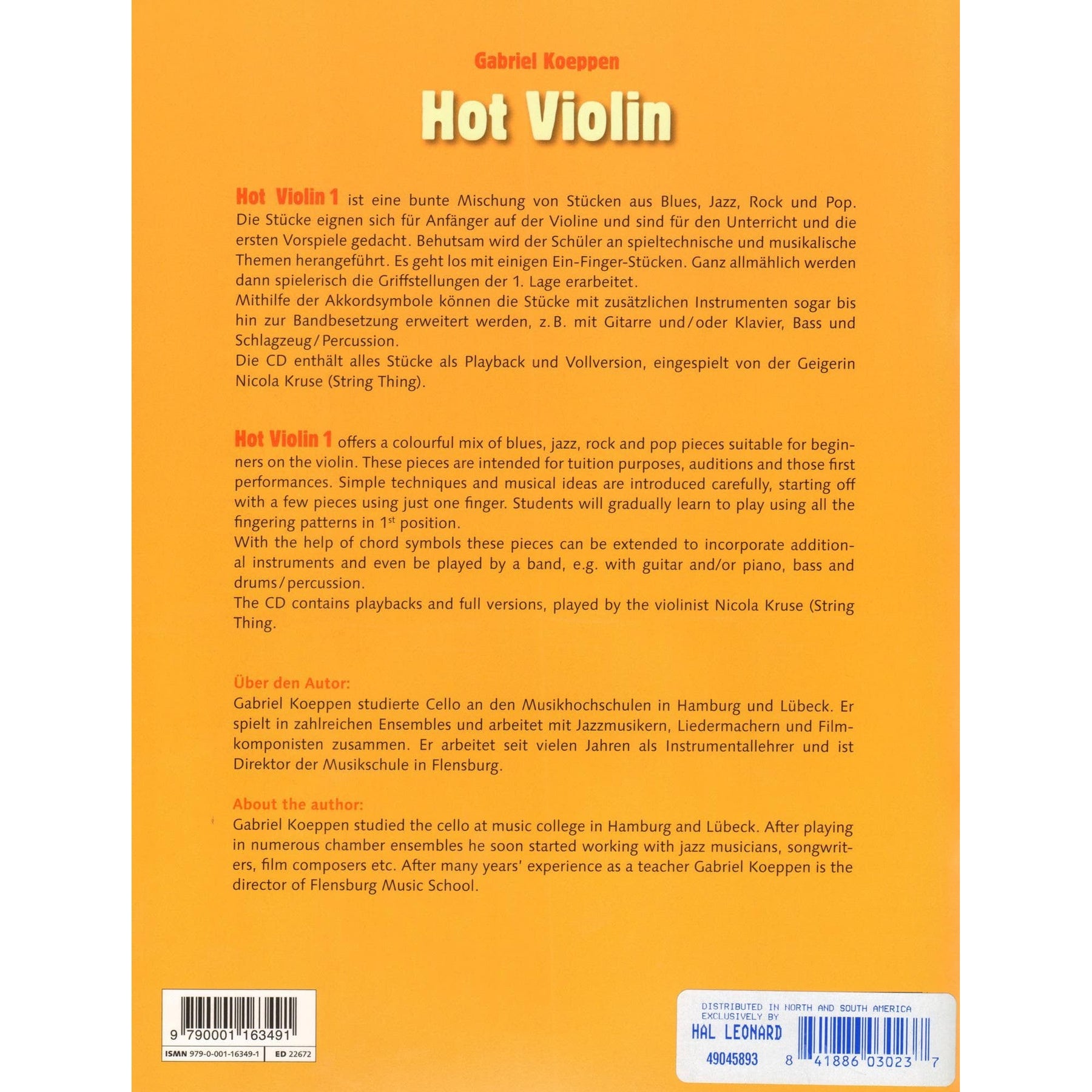 Koeppen, Gabriel - Hot Violin 1 - for Violin and Piano - with CD - Schott
