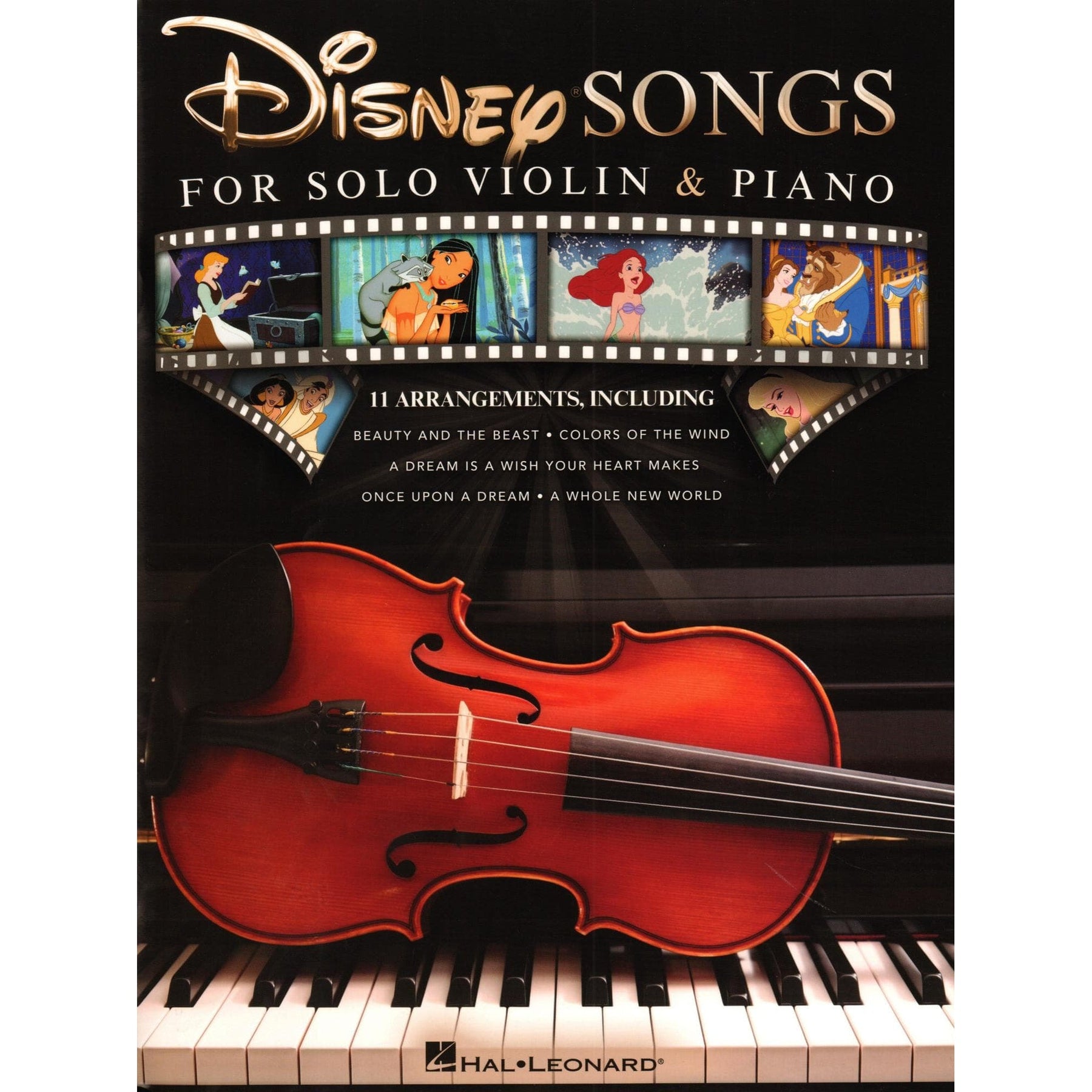 Disney Songs - for Solo Violin & Piano - 11 Arrangements - Hal Leonard Publications