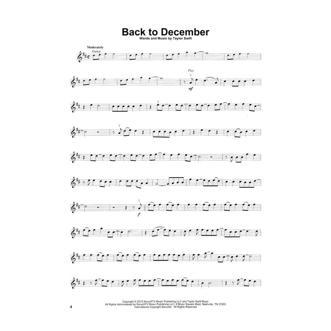 Violin Play-Along, Volume 37: Taylor Swift - Violin - Hal Leonard