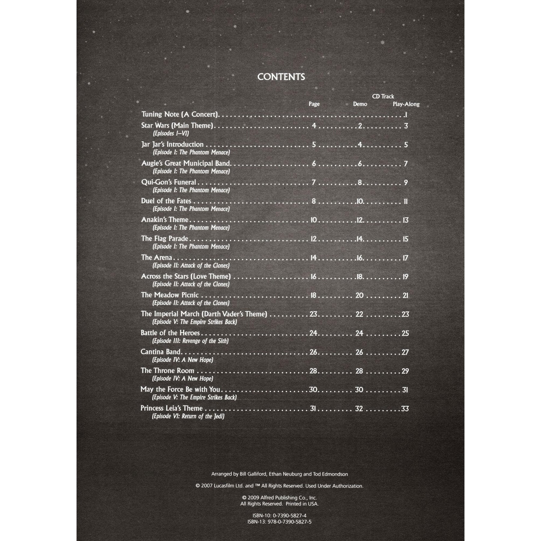 Williams, John - Star Wars for Violin and Piano - Published by Alfred Music.