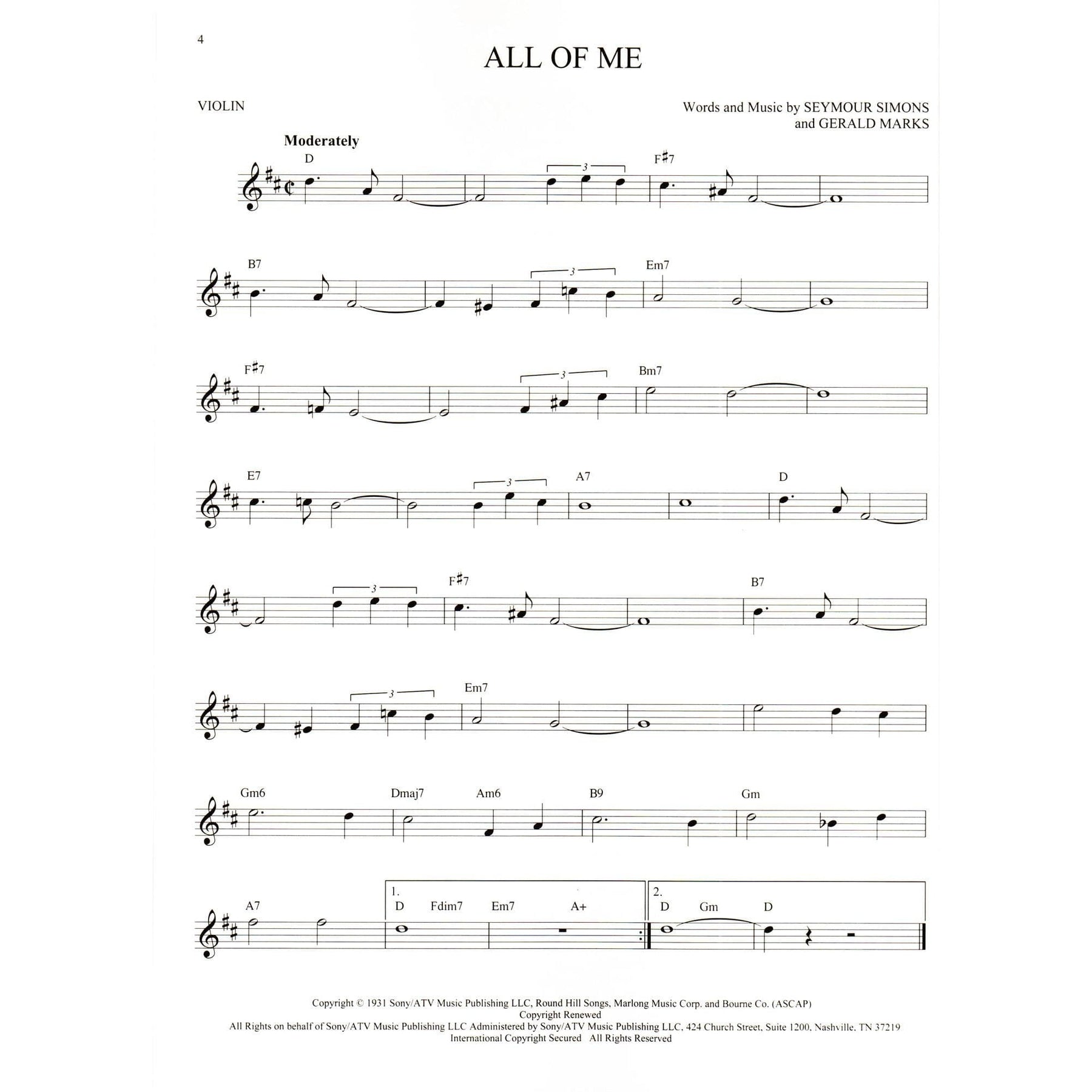 101 Jazz Songs for Violin
