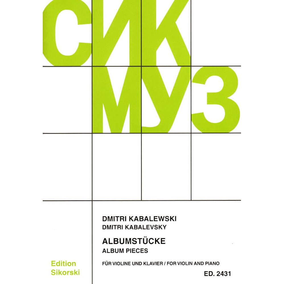 Kabalevsky, Dmitri - Album Pieces for Violin and Piano - Sikorski