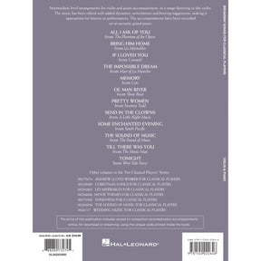 Broadway Songs for Classical Players: 12 Famous Melodies From The Stage - Violin and Piano - with Online Audio Accompaniment - Hal Leonard