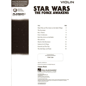 Star Wars: The Force Awakens - for Violin - with Audio Accompaniment - Hal Leonard