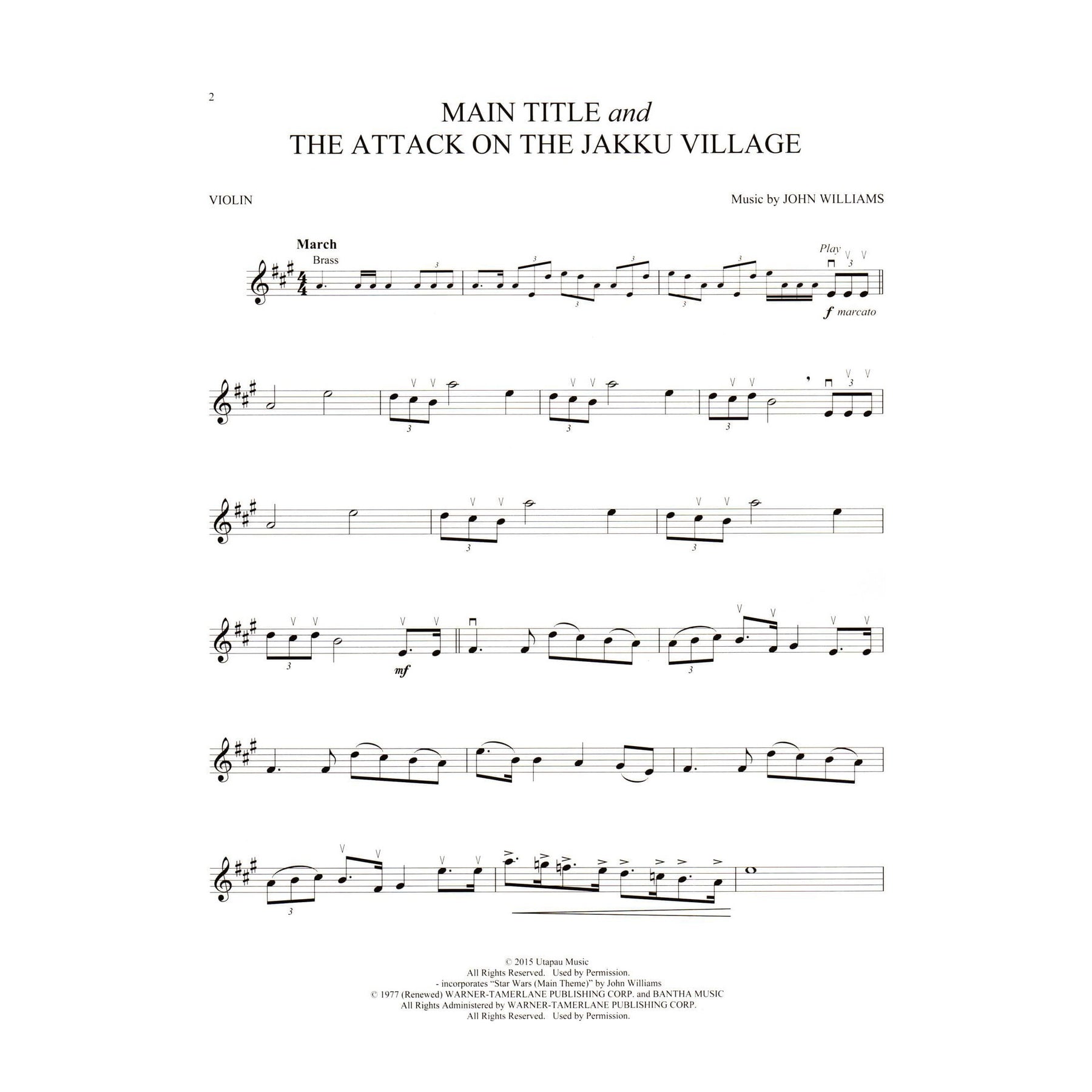 Star Wars: The Force Awakens - for Violin - with Audio Accompaniment - Hal Leonard