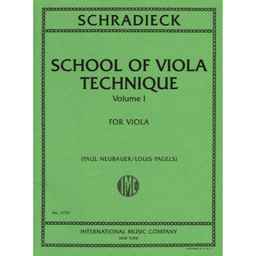 Schradieck, Henry - School of Viola Technique - Volume 1 - for Viola - Edited by Neubauer/Pagels - International