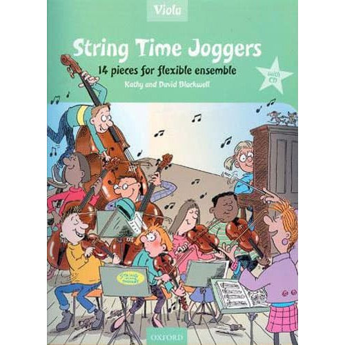 Blackwell, Kathy and David  - String Time Joggers: 14 Pieces for Flexible Ensemble - Viola and Piano - Book/CD set - Oxford UP