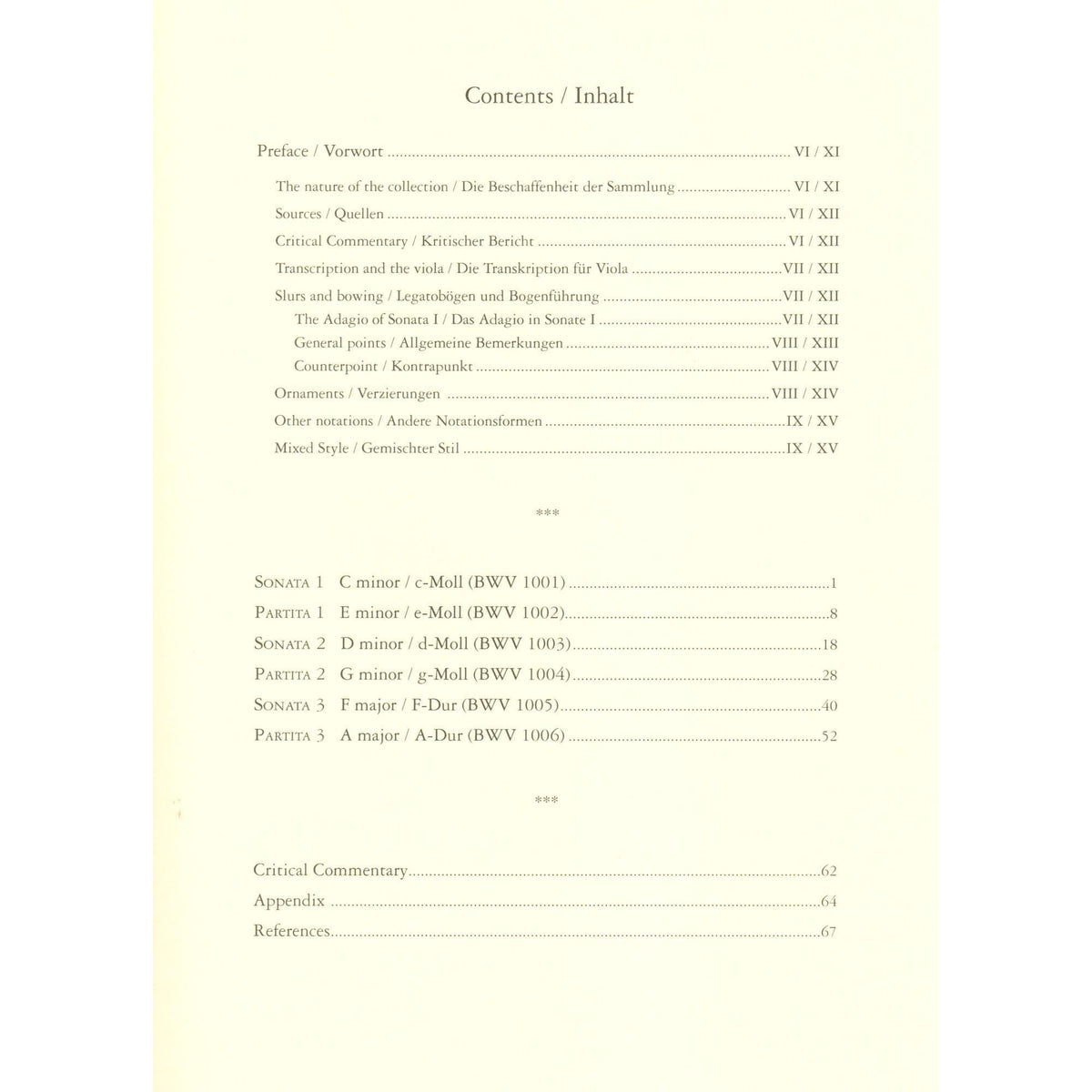 Bach, JS - 6 Sonatas and Partitas, BWV 1001-1006 - Solo Viola - edited by Simon Rowland-Jones - Edition Peters