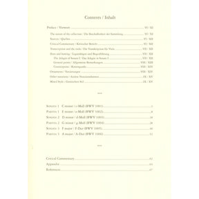 Bach, JS - 6 Sonatas and Partitas, BWV 1001-1006 - Solo Viola - edited by Simon Rowland-Jones - Edition Peters