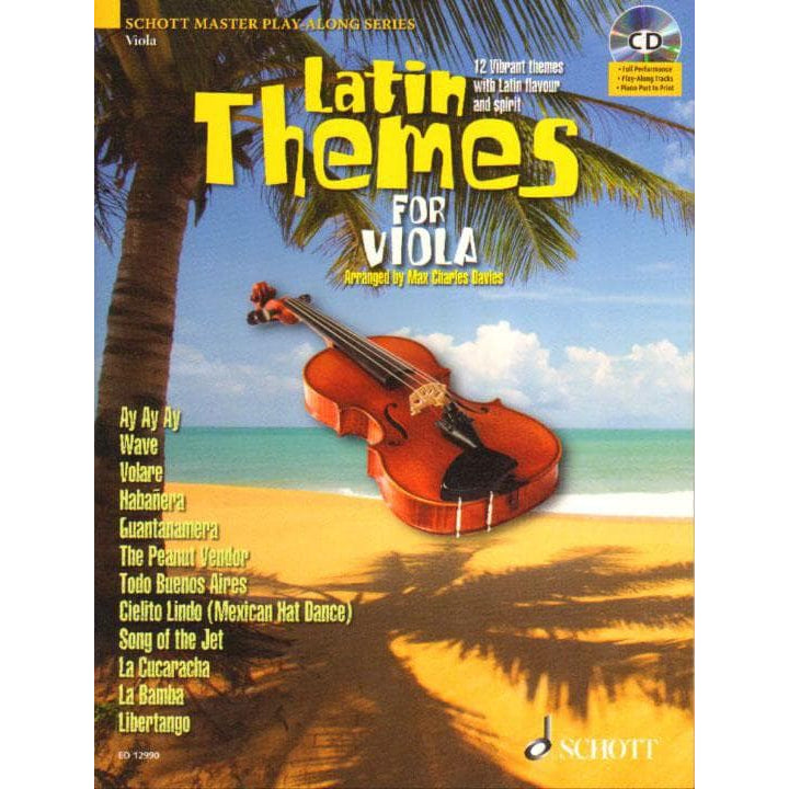Latin Themes for Viola - arranged by Max Charles Davies - Book and CD - Schott Edition