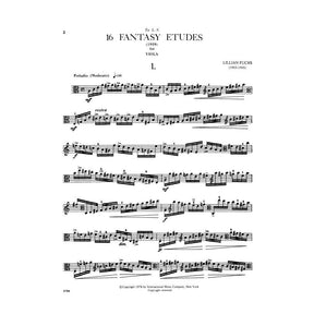 Fuchs, Lillian - 16 Fantasy Etudes - Viola solo - International Edition