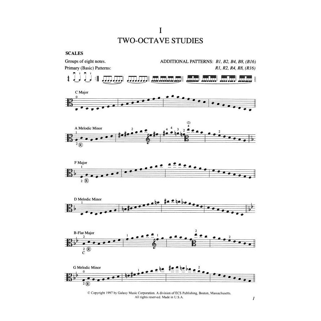 Galamian, Ivan - Galamian Scale System - Viola - arranged and edited by Karen Olson - EC Schirmer Edition