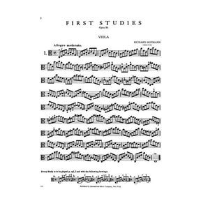 Hofmann, Richard - First Studies, Op 86 - Viola solo - International Edition