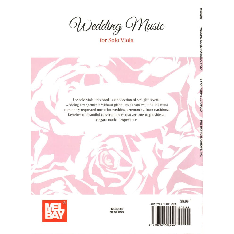 Curatolo, Katherine - Wedding Music for Solo Viola - Mel Bay